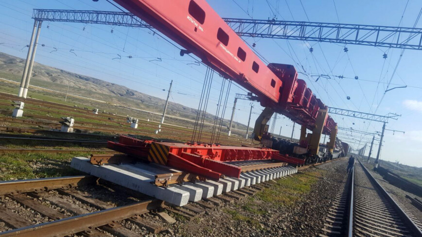 Dəmir yolunun Qovlar-Tovuz mənzilində 4,5 km dəmir yolu əsaslı təmir olunur