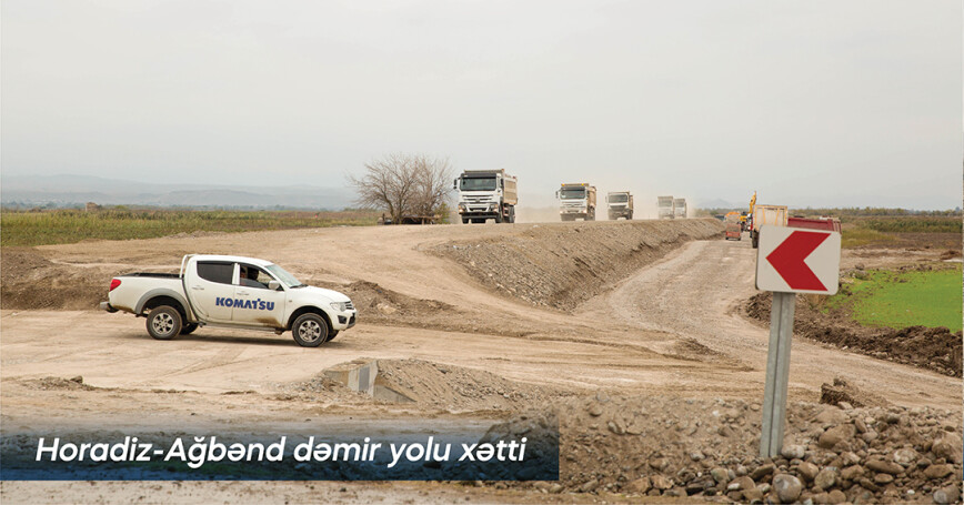 İşğaldan azad olunmuş ərazilərdə dəmir yolu infrastrukturu yenidən qurulur